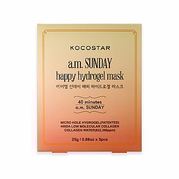 Kocostar A.M. Sunday Happy Hydrogel Mask 5 pcs