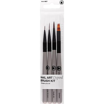 Depend Nail Art Brush Kit 4-pack Nail Decoration