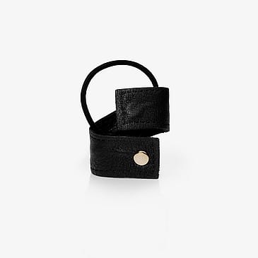 Corrine Leather Band Short Bendable Black