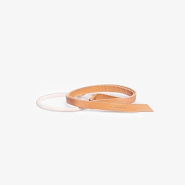 Corrine Leather Band Short Narrow Camel