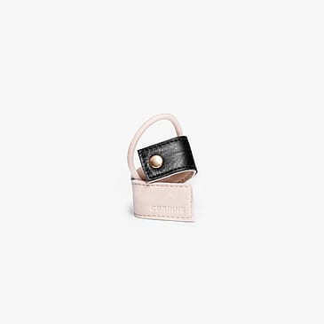 Corinne Leather Band Short Bendable Two-Colored Black / Cream
