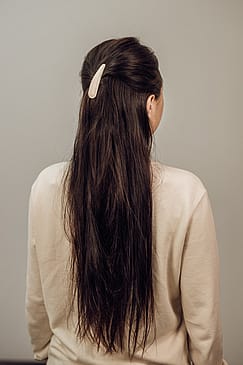 Corinne Vegan Barrette Big And Small 2-Pack Cream