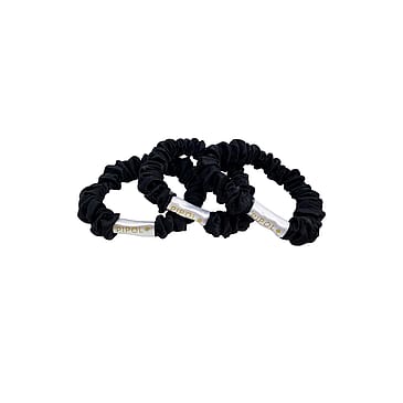 PIPOL'S BAZAAR Satin Love Scrunchies 3-pack Black