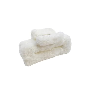 PIPOL'S BAZAAR Cally Furry Clamp Bigger Near White