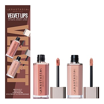 Anastasia Beverly Hills Mini Lip Velvet Duo Softy + Peachy Nude
