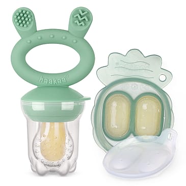 Haakaa Food Feeder + Mini frysebakke Pea Green