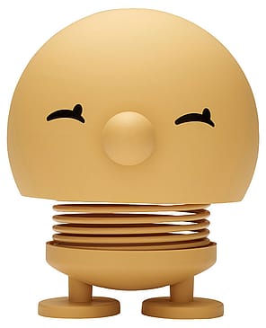 Hoptimist Grande Bumble – Figura Decorativa A Molla, Plastica Colore Latte, Altezza 13,5 Cm, Design Danese, Portafortuna Ottimista - 3