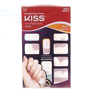 Kiss 100 Full Cover Artificial Nails Active Square