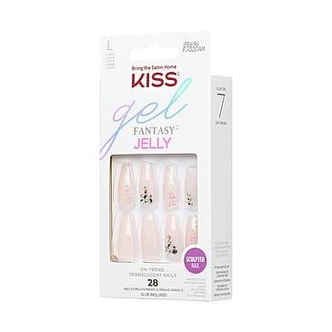Kiss Jelly Fantasy Artificial Nail - Jelly Juice 28 pcs
