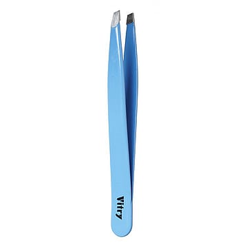 Vitry Tweezers Slant Ends Light Blue