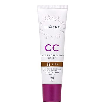 Lumene CC Color Correcting Cream SPF20 Foundation 8 Rich