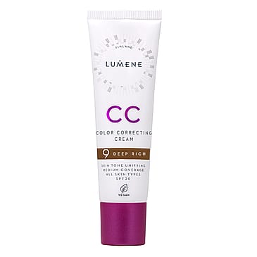 Lumene CC Color Correcting Cream SPF20 Foundation 9 Deep Rich