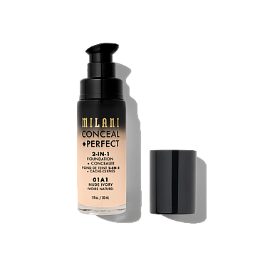 Milani Conceal + Perfect 2-In-1 Foundation 01A1 Nude Ivory