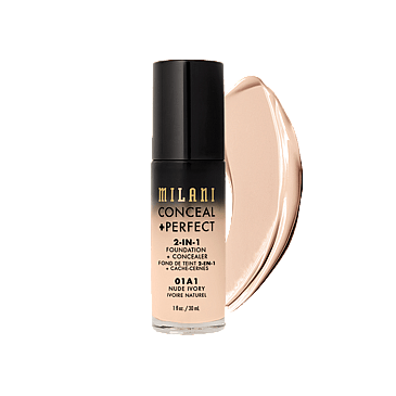 Milani Conceal + Perfect 2-In-1 Foundation 01A1 Nude Ivory