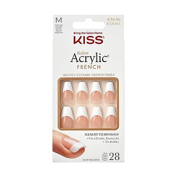 Kiss Acrylic French Color - Je T'aime 28 pcs
