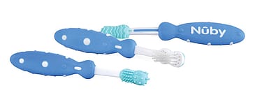 Nûby Tandbørste, Sæt i 3 step, Blå