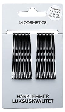 M.COSMETICS Hårklemmer Lux 24 stk. Sort