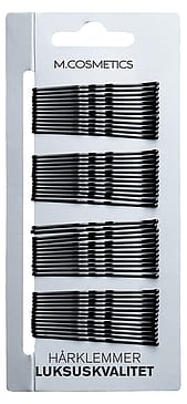 M.COSMETICS Hårklemmer Lux 48 stk. Sort
