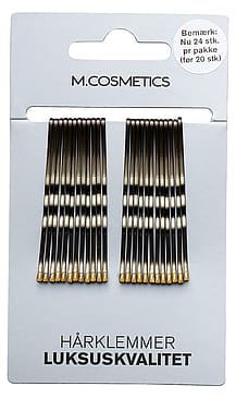 M.COSMETICS Hårklemmer Lux 24 stk. Brun
