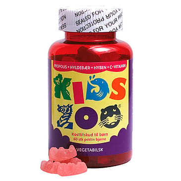 Kids Zoo Propolis, hyld, hyben + C, Vegetabilsk 60 stk.