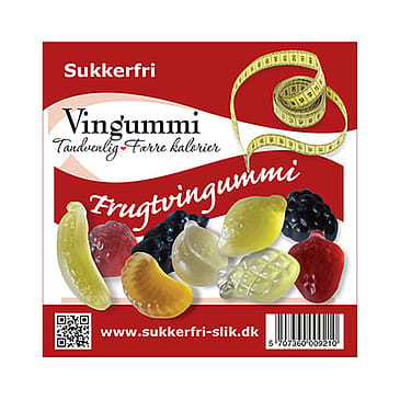Naturslik Frugtvingummi sukkerfri 80 g