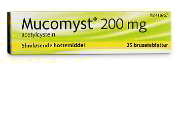Mucomyst Brusetabletter 200 mg 25 stk.