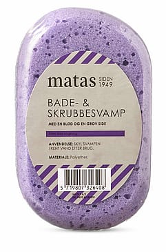 Matas Striber Bade- & Skrubbesvamp 12 x 8 x 5 cm