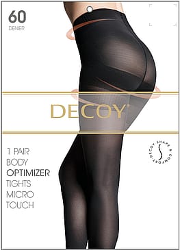 Decoy Shape & Comfort Magiclift Strømpebukser Sort 60 Den. XL