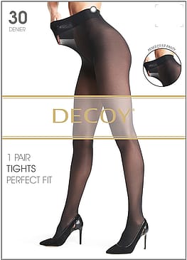 Decoy Perfect fit strømpebukser Sort 30 Den. S/M