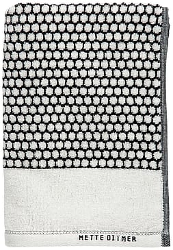Mette Ditmer GRID Badehåndklæde Sort/ Off-white 70 x 140 cm