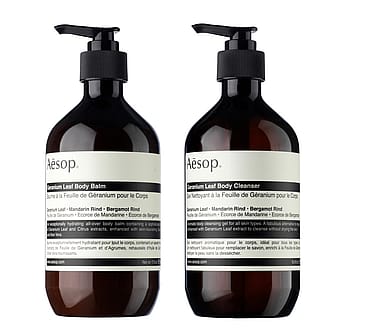 Aesop Geranium Leaf Duet Bodycaresæt 2 x 500 ml
