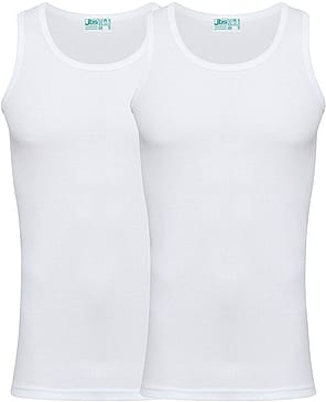 JBS Singlet Organic Cotton 2-pak Hvid L
