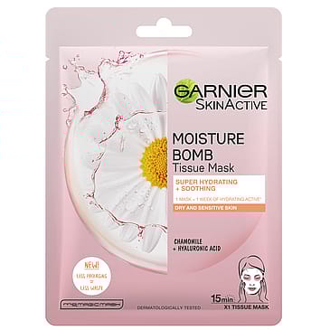 Garnier Skin Active Moisture Bomb Tissue-Mask, Dry & Sensitive Skin