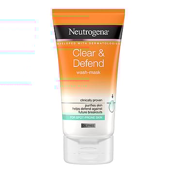 Neutrogena Clear & Defend 1 % Salicylic Acid 2-In-1 Wash-Mask 150 ml