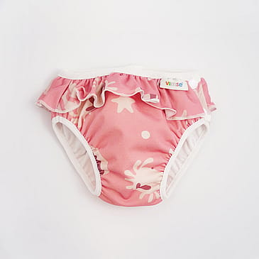 ImseVimse Badeble M 7-10kg, Pink whale frill XL/ 11-14kg/ Pink whale frill