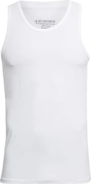 JBS 2-pack singlet bamboo økologisk bomuld Hvid XXXL
