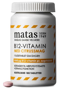 Matas Striber B12-Vitamin Med Citrussmag 100 sugetabl.