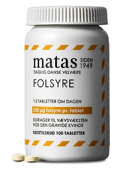Matas Striber Folsyre 200 mcg 100 tabl.