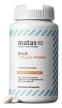 Matas Striber Kalk 400 mg + D-vitamin 20 µg 180 tabl.