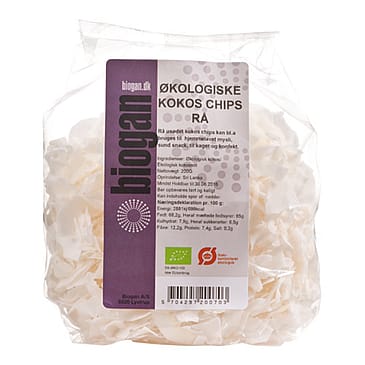 Biogan Kokoschips rå Ø 200 g