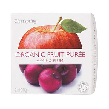 Clearspring Frugtpuré blomme, æble Ø 200 g