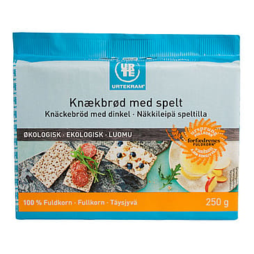 Urtekram Fuldkornsknækbrød m. spelt Ø 250 g
