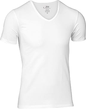 JBS V-Neck Bamboo 2-pak Hvid XL