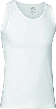 JBS 2-pack singlet bamboo økologisk bomuld Hvid XXXL