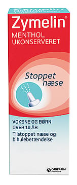 Zymelin Næsespray Menthol Ukonserveret 1 mg/ml 10 ml