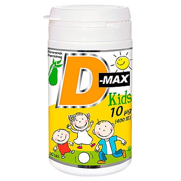 Vitabalans D-Max Kids 10 µg Pære 90 tabl.