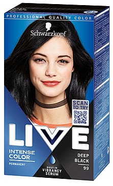 Schwarzkopf LIVE Intense Color Hårfarve 99 Deep Black