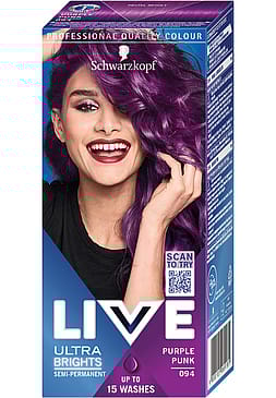 Schwarzkopf LIVE Ultra Brights Toning Hårfarve 94 Purple Punk