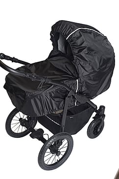 Basson Baby Regnslag til Barnevogn Sort