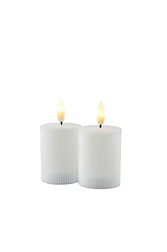 Sirius Smilla Mini LED Stearinlys 2 stk. Ø5xH6,5cm Hvid